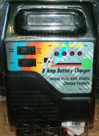 MOTOQUIP 12V 8 AMP BATTERY CHARGER MODEL MQ1234