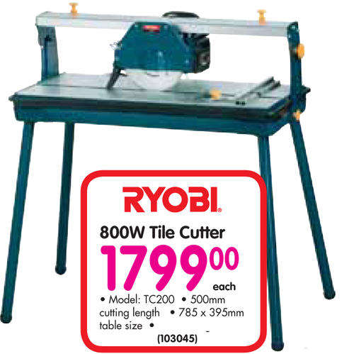 Ryobi TC200 Diamond Blade Tile Cutter