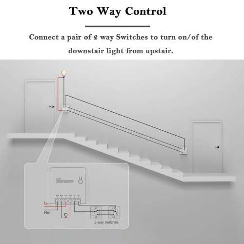 Sonoff Mini WiFi DIY 2 way  Compatible with Alexa amazon Google Home