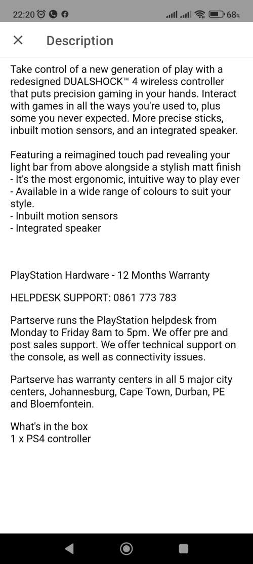 Ps4 dualshock controller v2 Black