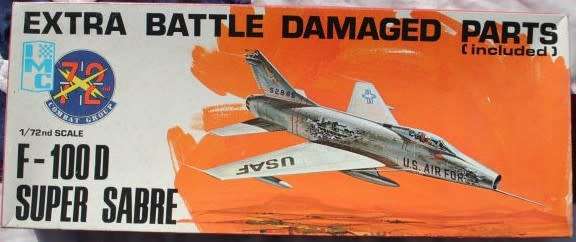 IMC Model, F-100 North American F-100 Super Sabre `extra battle damaged`