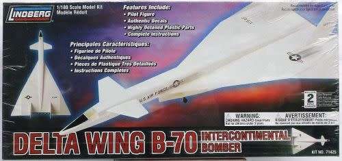 B-70 Delta Wing Intercontinental Bomber Model Vintage rare Lindberg