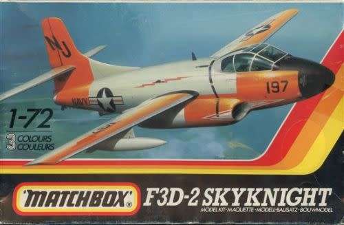 F3D-2 SKYKNIGHT Airplane Model 1987 Matchbox - Vintage