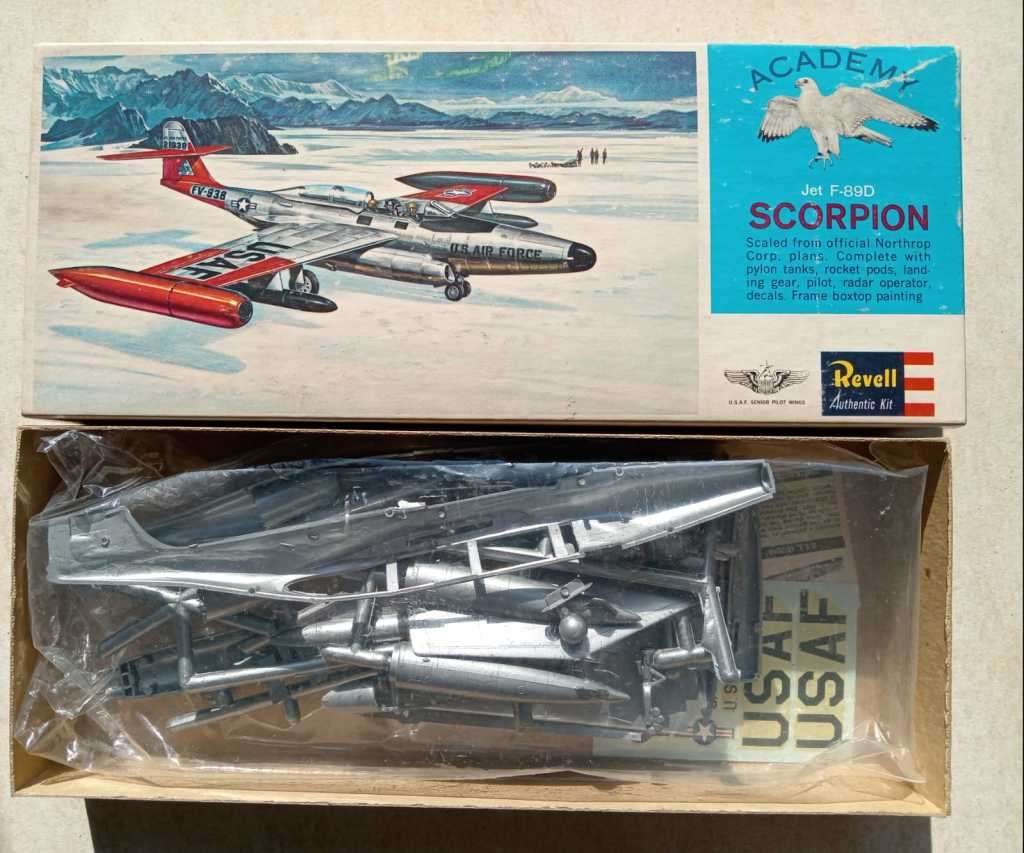 Revell Scorpion Northop F-89D Fighter Jet, Authentic Model Kit.