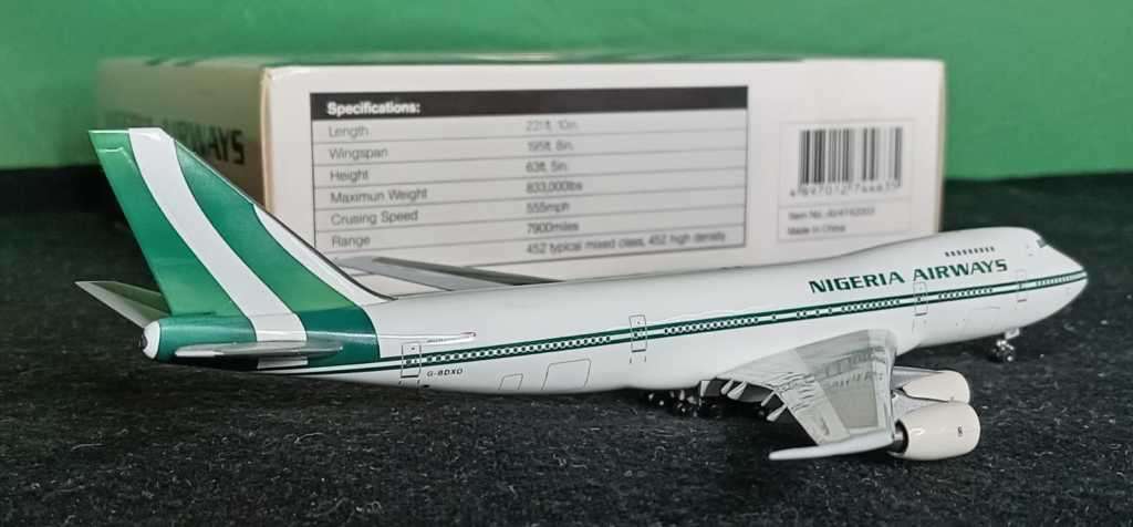 Nigeria Airways Boeing 747-200 G-BDXO Rare Limited Edition.1:400 Aviation400
