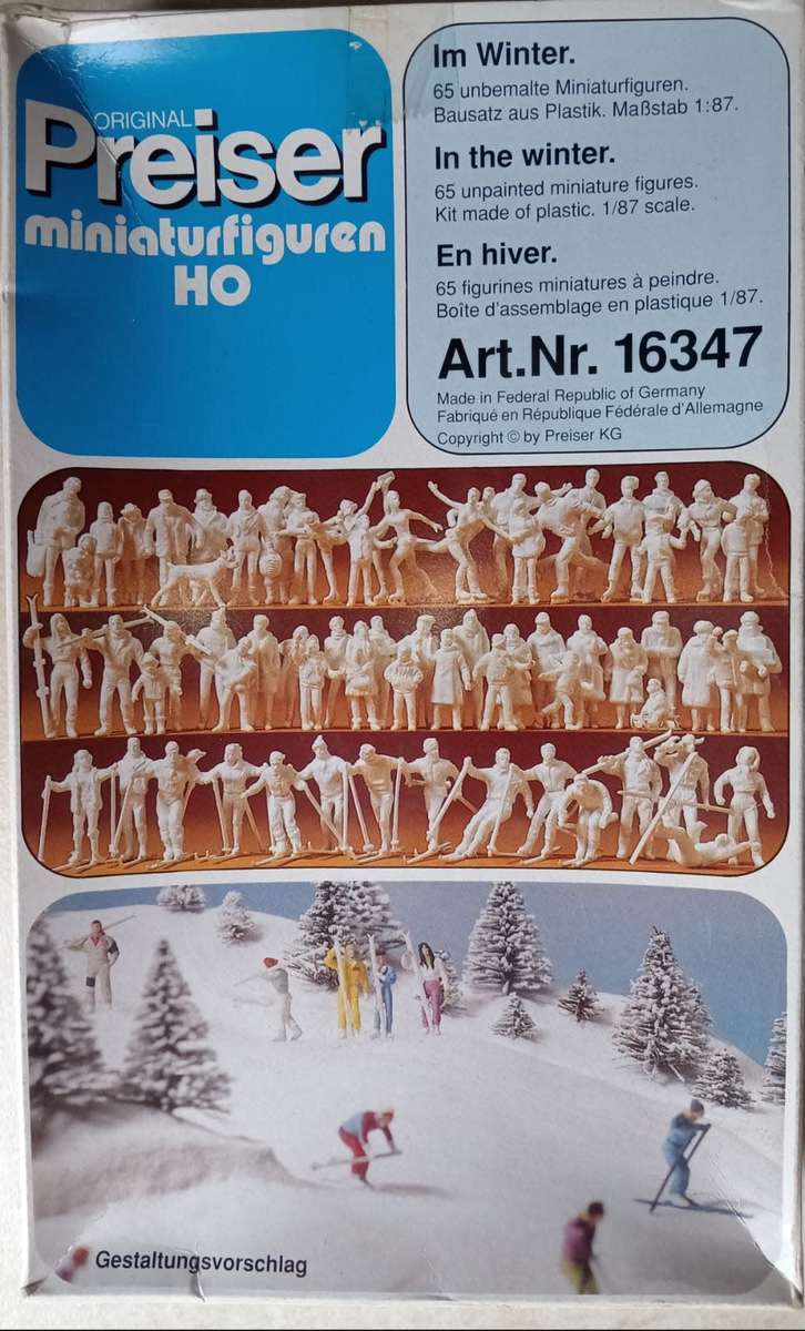 Preiser, "In The Winter" , 16347 , Plastic models, Toy Soldiers.  Military 1:87