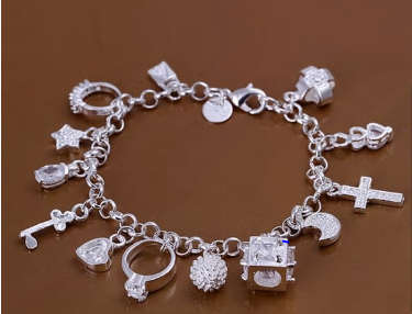 PATICO Nice sterling silver 925 Silver bracelet AAA Zircon Crystal For Woman