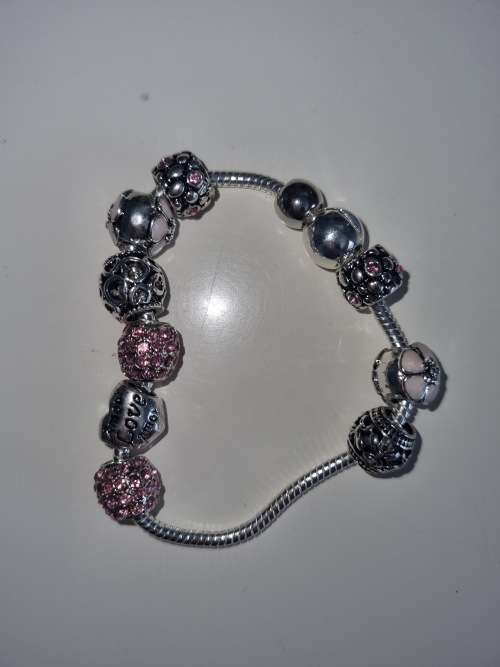 PANDORA LIKE- SOFT PINK BRACLET- EXCELLENT GIFT