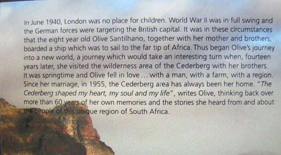 My Cederberg Story - Olive Niewoudt