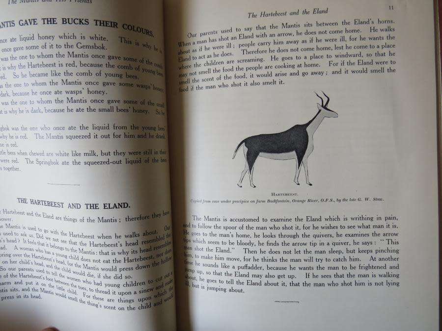 The Mantis and his Friends - Bushman Folklore - Edited by D. F. Bleek