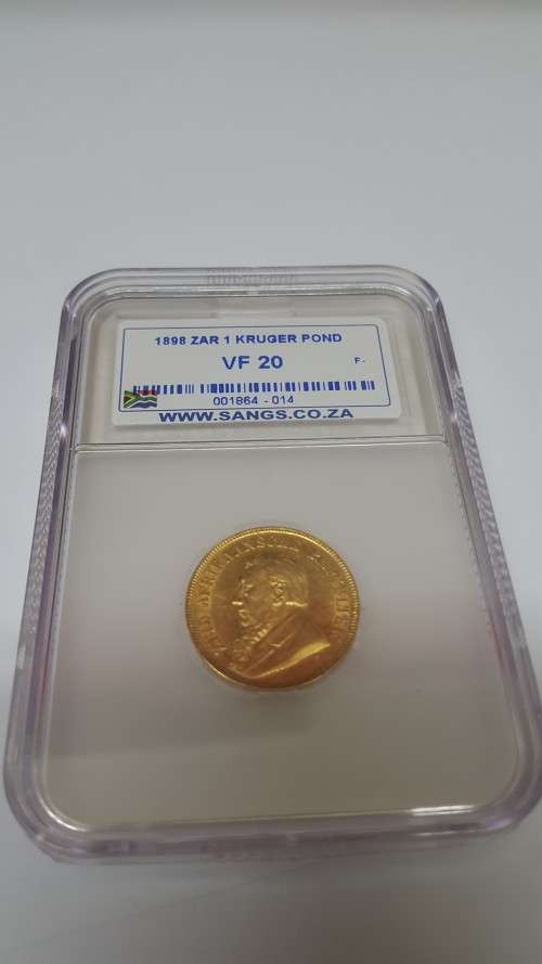 1898  ZAR 1 KRUGER POND