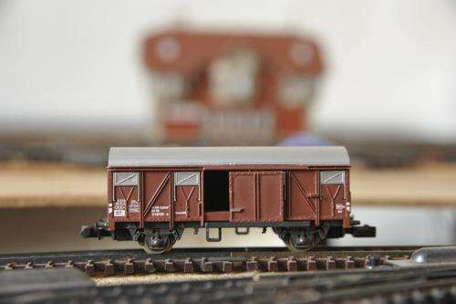Rivarossi 9307 DB Covered goods wagon, 2 axles, type Gs 212 with sliding doors both sides - N scale