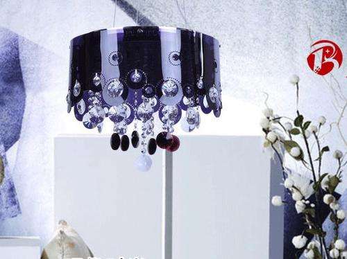 Purple Crystal Chandeliers Ceiling Lights