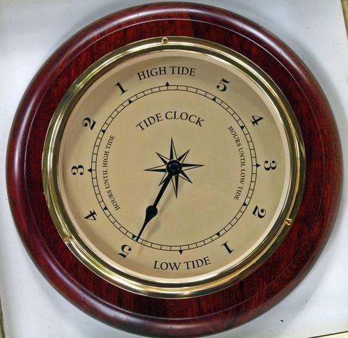 Tide clock - Dark wood finish