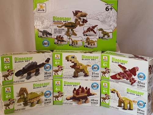 TOY BUILDING BLOCKS., ANIMAL DINOSAUR COMBO SET