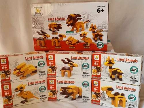 TOY BUILDING BLOCKS., ANIMAL DINOSAUR COMBO SET