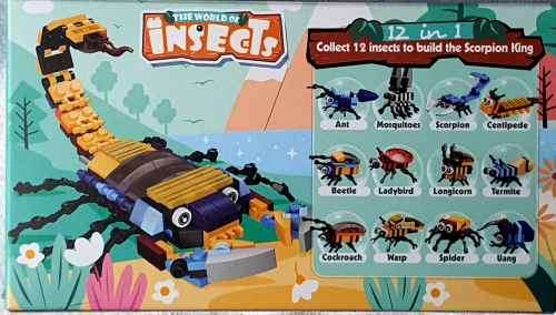 TOY BUILDING BLOCKS. 12 IN 1 INSECTS