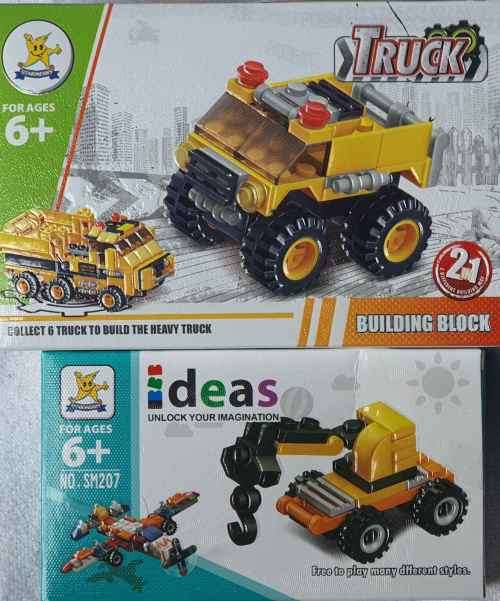 TOY BUILDING BLOCKS. CAR AND TRUCK  COMBO SETS