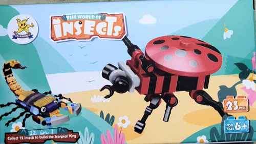 TOY BUILDING BLOCKS. 12 IN 1 INSECTS