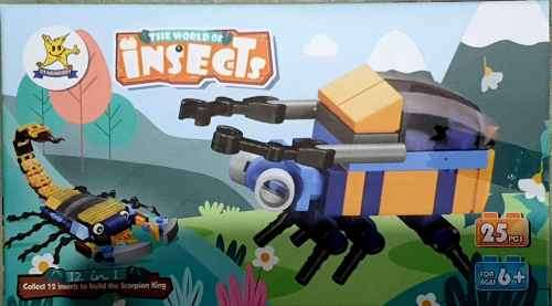 TOY BUILDING BLOCKS. 12 IN 1 INSECTS