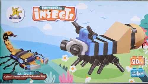 TOY BUILDING BLOCKS. 12 IN 1 INSECTS