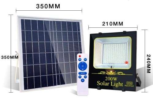 SOLAR LIGHT*. 200W led spotlight with solar panel*