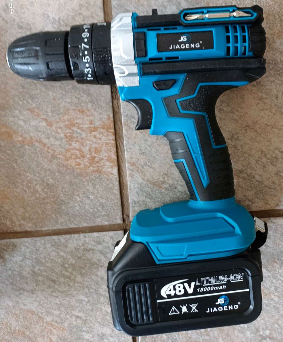 48V Lithium-Ion 4-in-1 Cordless Brushless Drill & Angle Grinder Tools Set