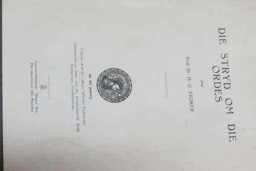 Die stryd om die ordes. H.G. Stoker