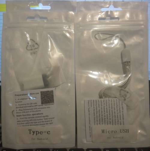 Mini Infrared IR Remote Controller Adapt for Android Micro USB / Type C Smart phone