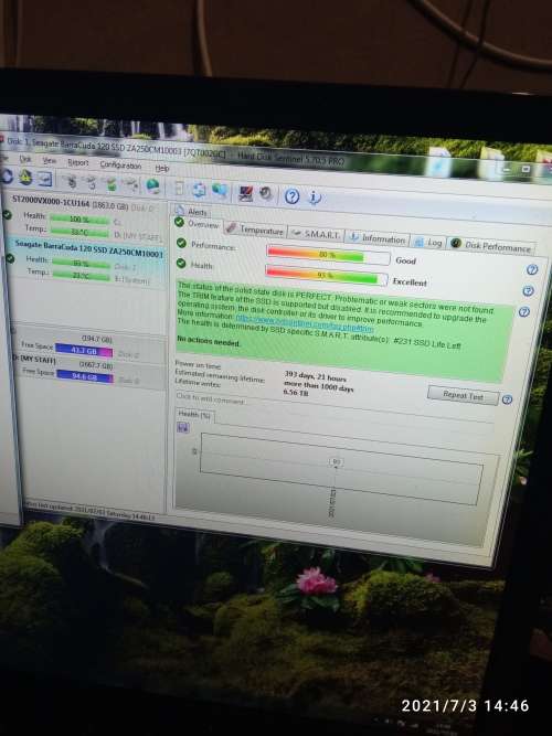 SSD DRIVES USED(barracuda, Samsung)