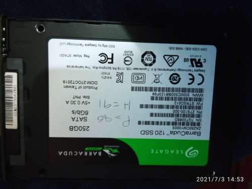 SSD DRIVES USED(barracuda, Samsung)