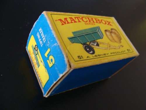 Matchbox superfast Empty Box No 51 Tipping Trailer