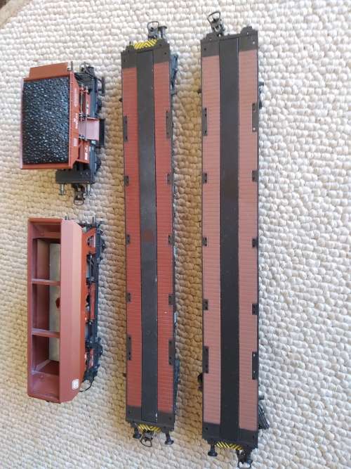 Roco flatbeds,coal trucks