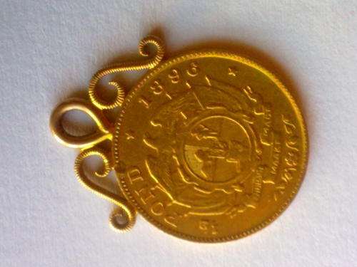 ZAR GOLD HALF POND 1896 PENDANT "PRICE REDUSED"