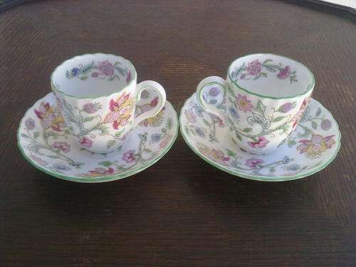 MINIATURE MINTON CUP & SAUCER X 2 SETS