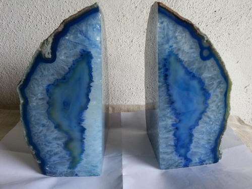 BLUE QUARTZ BOOKENDS
