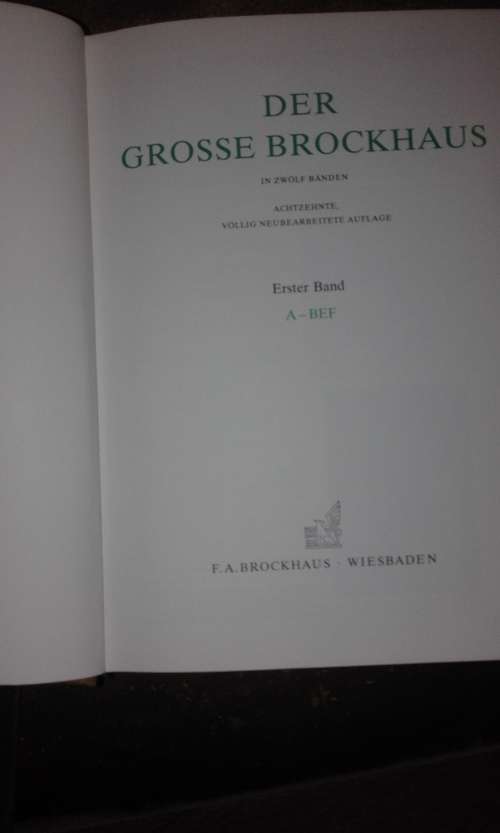 Set of fourteen Leather Bound German Encyclopedias