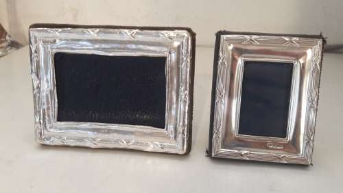 Pair Silver Photo Frames