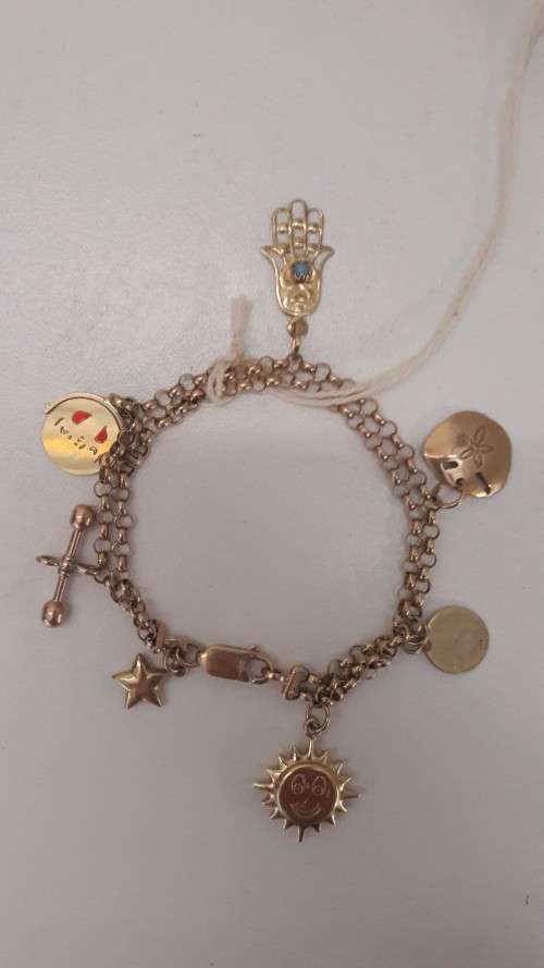 Gold Charm Bracelet 9CT