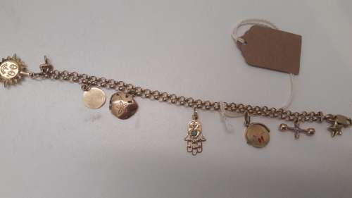 Gold Charm Bracelet 9CT