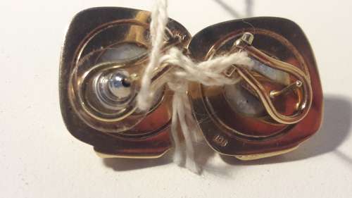 Gold 9ct  Pearl Earrings