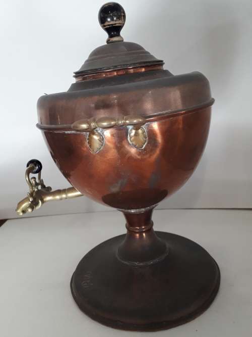 Copper and Brass Tea Samovar Urn