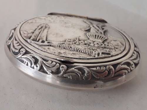 Silver plate Snuff Box/Pill Box