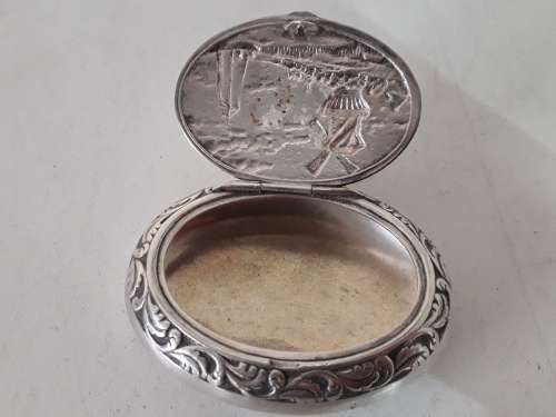 Silver plate Snuff Box/Pill Box