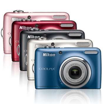 NIKON COOLPIX L23 (Not Grey, Guaranteed) 10, 5xOpt, 28-140mm, EVR, 2.7", ISO 1600