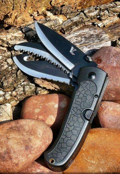 Tri-Lock Blade Multi Purpose knife in stailess steel