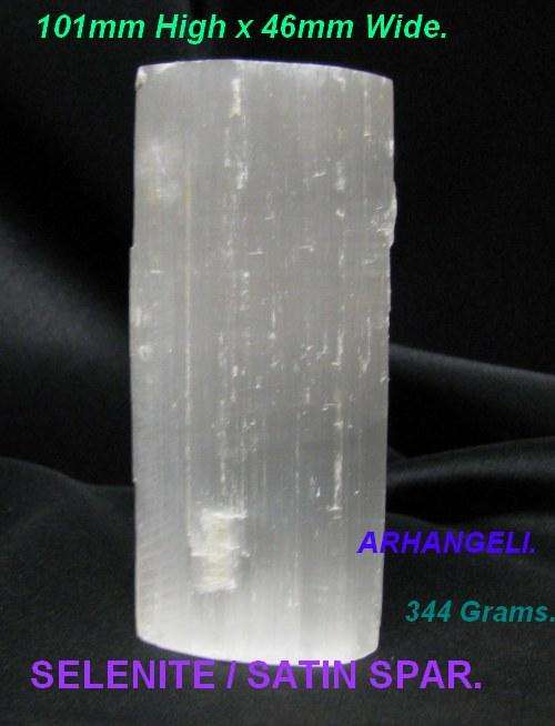 SELENITE PILLAR 101mm High x 46mm Wide. Weight 344 Grams.
