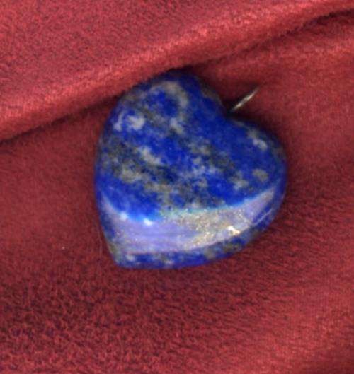 LAPIS LAZULI HEART PENDANT WITH PYRITE. WEIGHT  17.5 Grams.