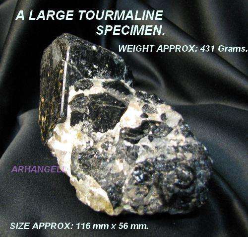 BLACK TOURMALINE SPECIMEN. 431 Grams.