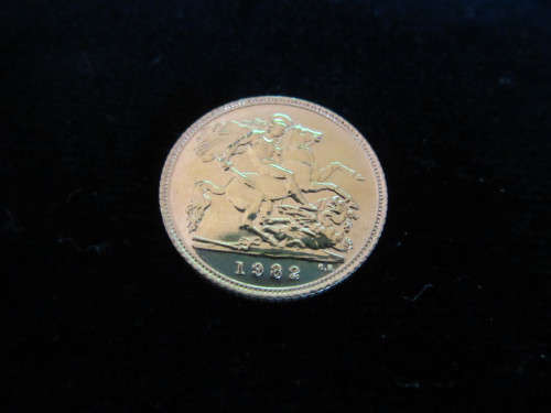 GB GOLD HALF SOVEREIGN 1983